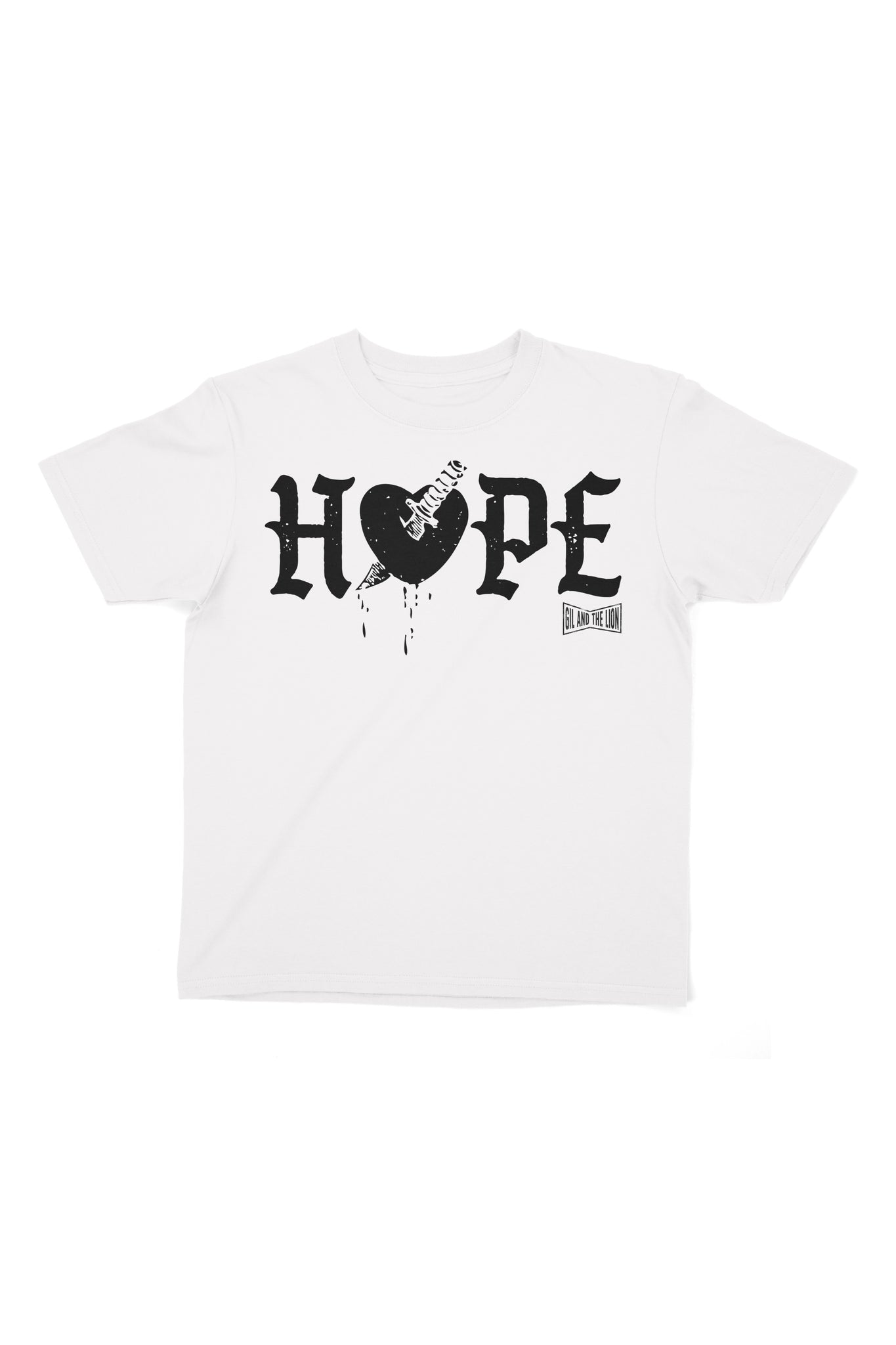 Gil and The Lion “Hope” White T