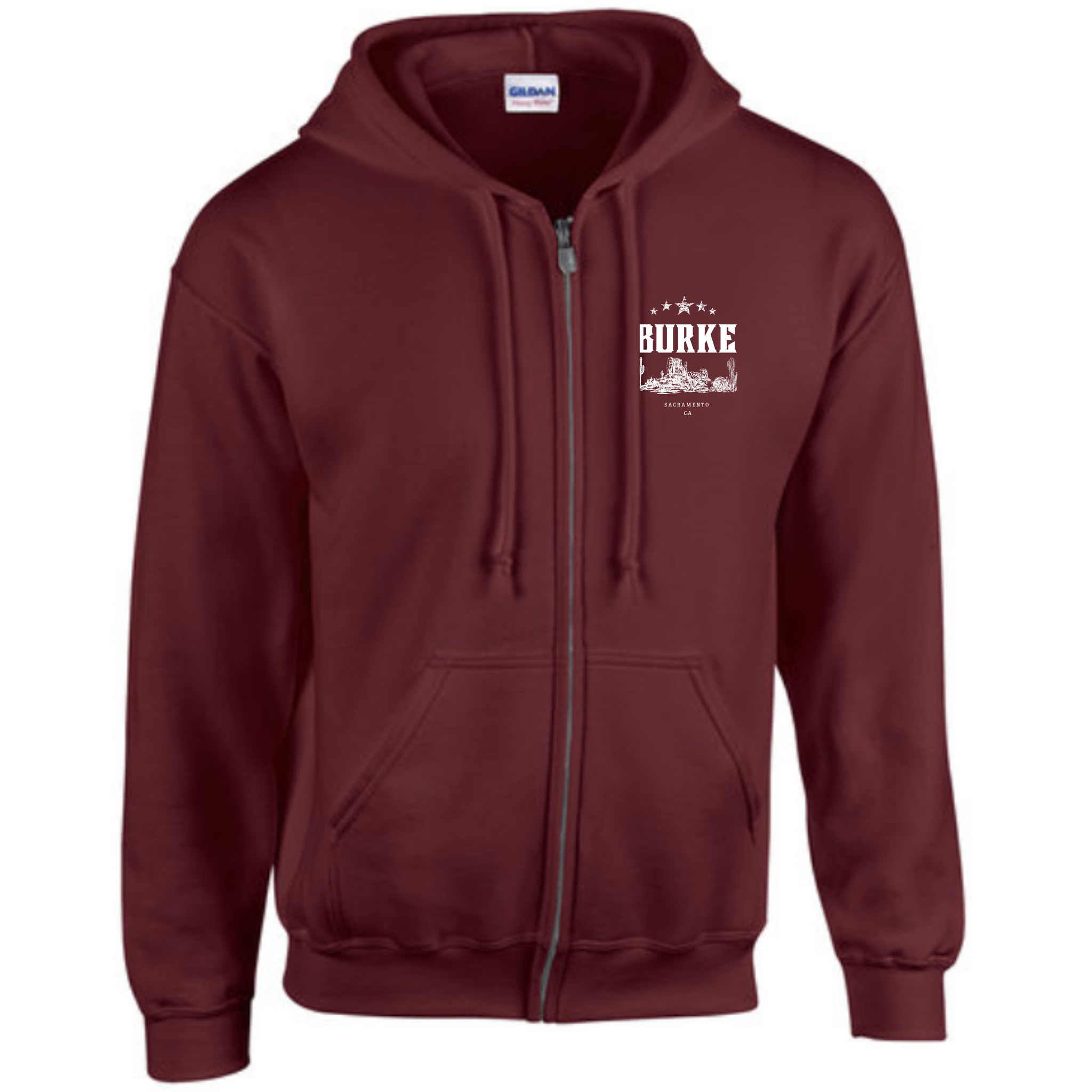 Burke. Maroon Hoodie