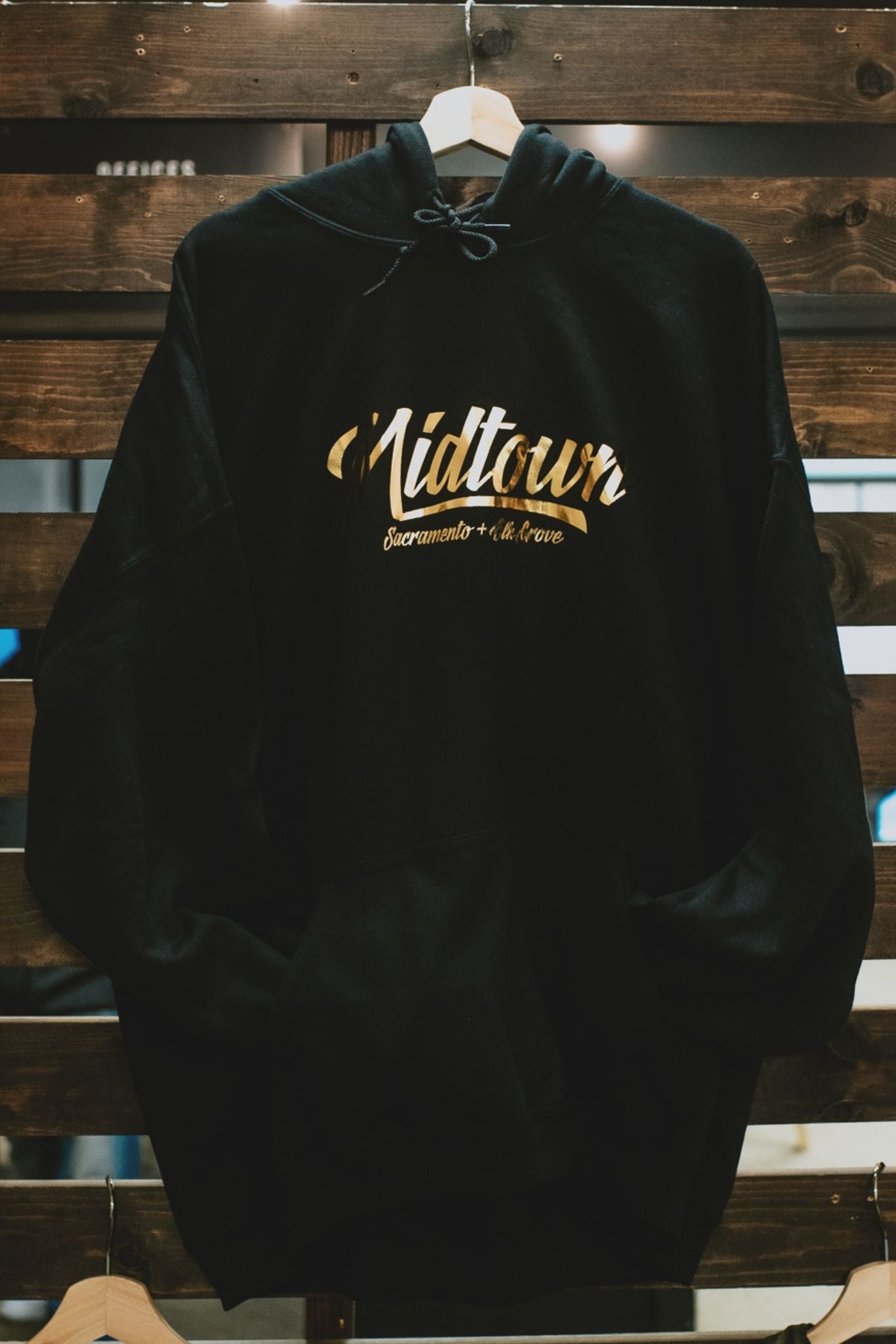 Midtown | Black Hoodie (Swaggy Gold)