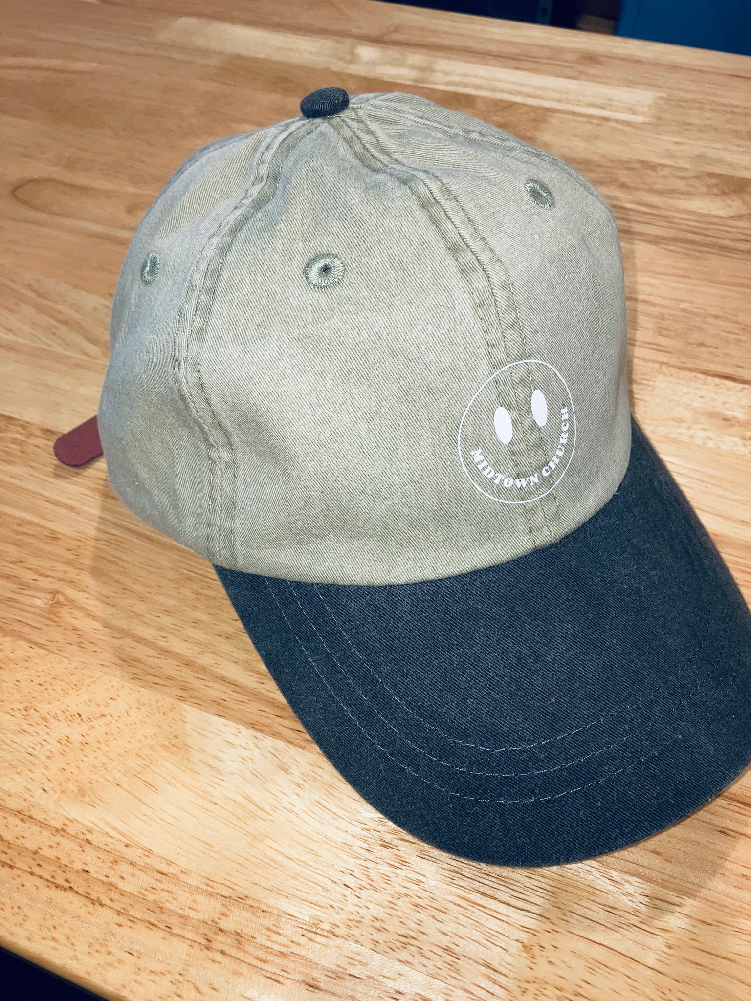 Khaki Smiley Dad Hat