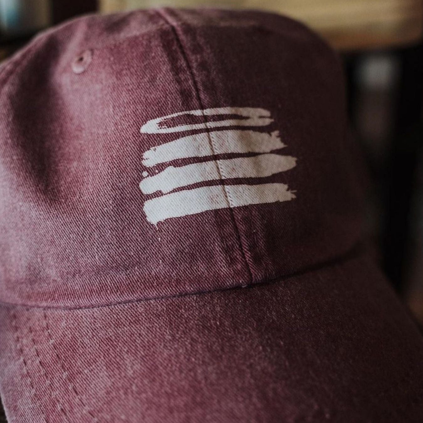 MA 4-Strokes Dad Hat - Maroon